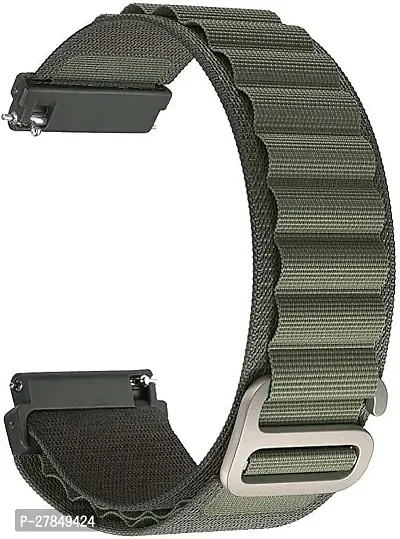 Alpine Loop Watch Strap For 22 mm Fabric Watch Strap Dark Green-thumb0