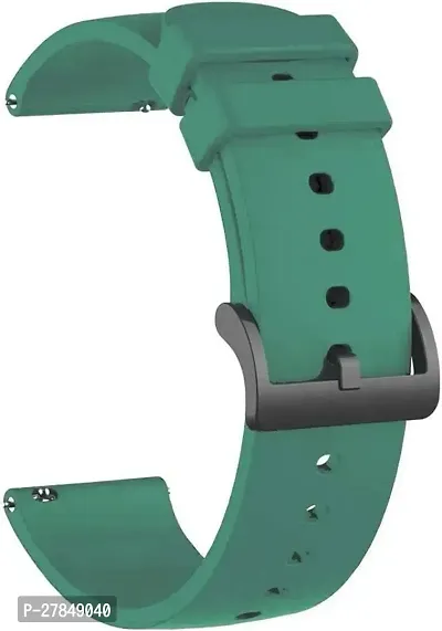 Silicone Belt 22mm compatible with Noise Noisefit Active Smartwatch Sports Band 22 mm Silicone Watch Strap Olive Green-thumb2