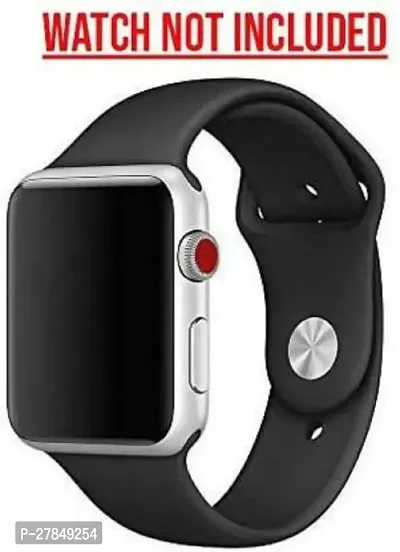 Soft Silicone Strap Band For Apple Watch Series 123456  SE 42mm44mm 42 mm Silicone Watch Strap Black-thumb4