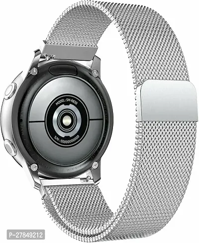 Magnetic Chain Compatible for AmazfitGTS2MiniBipBipUProLiteGalaxy Active2. 20 mm Metal Watch Strap Silver-thumb3