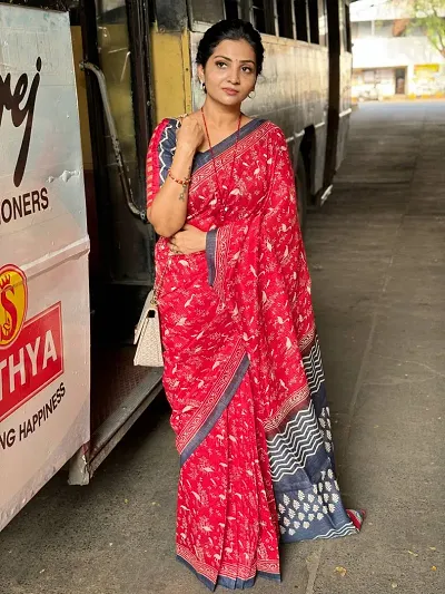 linen saree with blouse