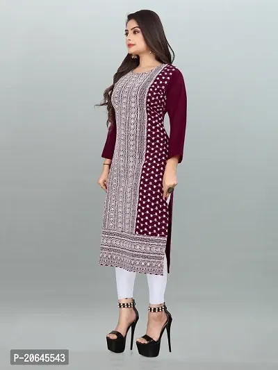 Stylish Polyester Stitched Kurta For Women-thumb3