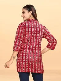 Stylish Cotton Blend Stitched Kurta For Women-thumb1