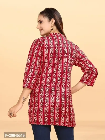 Stylish Cotton Blend Stitched Kurta For Women-thumb2