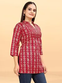 Stylish Cotton Blend Stitched Kurta For Women-thumb3