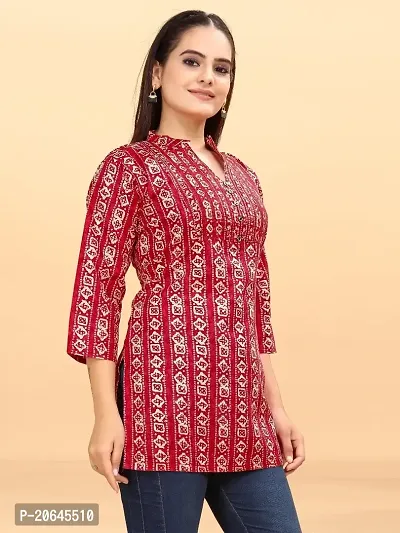 Stylish Cotton Blend Stitched Kurta For Women-thumb4