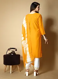 Stylish Viscose Rayon Kurta, Bottom and Dupatta Set For Women-thumb1