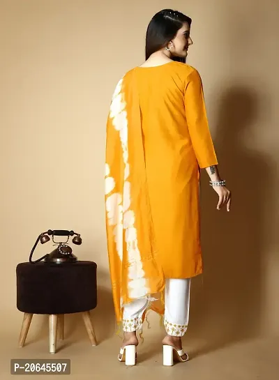 Stylish Viscose Rayon Kurta, Bottom and Dupatta Set For Women-thumb2