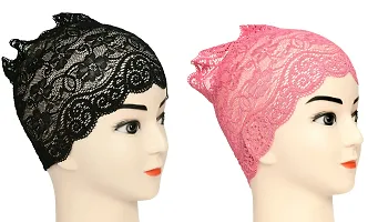Girls and Womens Hijab Headband, Under Hijab Scarf Naqab Head Scarf (2 pcs)-thumb1