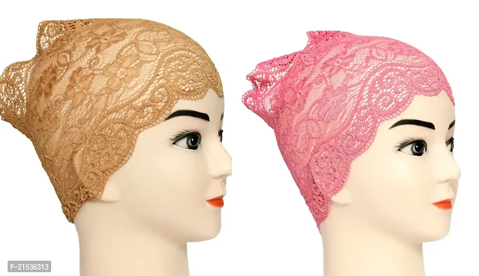 Girls and Womens Hijab Headband, Under Hijab Scarf Naqab Head Scarf (2 pcs)-thumb4