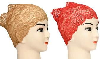 Girls and Womens Hijab Headband, Under Hijab Scarf Naqab Head Scarf (2 pcs)-thumb3