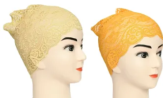 Girls and Womens Hijab Headband, Under Hijab Scarf Naqab Head Scarf (2 pcs)-thumb3