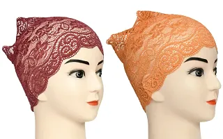 Girls and Womens Hijab Headband, Under Hijab Scarf Naqab Head Scarf (2 pcs)-thumb1