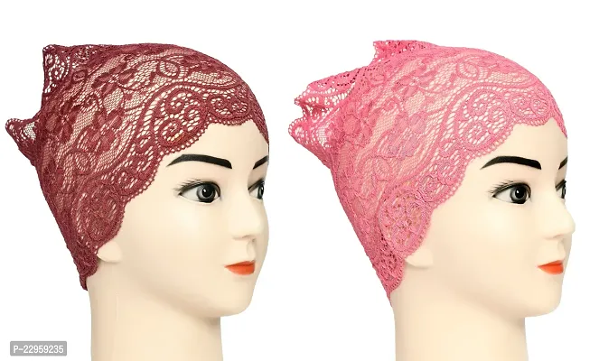 Girls and Womens Hijab Headband, Under Hijab Scarf Naqab Head Scarf (2 pcs)-thumb2