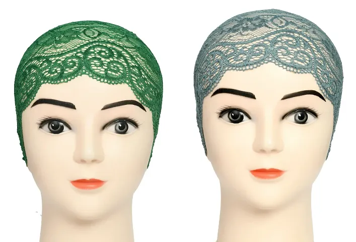 Stylish Net Self Pattern Hijab Head Band for Women Pack of 2
