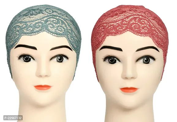 Girls and Womens Hijab Headband, Under Hijab Scarf Naqab Head Scarf (2 pcs)