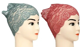 Girls and Womens Hijab Headband, Under Hijab Scarf Naqab Head Scarf (2 pcs)-thumb1