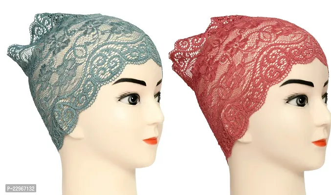 Girls and Womens Hijab Headband, Under Hijab Scarf Naqab Head Scarf (2 pcs)-thumb2