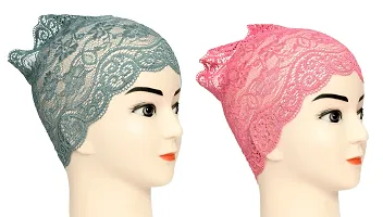 Girls and Womens Hijab Headband, Under Hijab Scarf Naqab Head Scarf (2 pcs)-thumb1