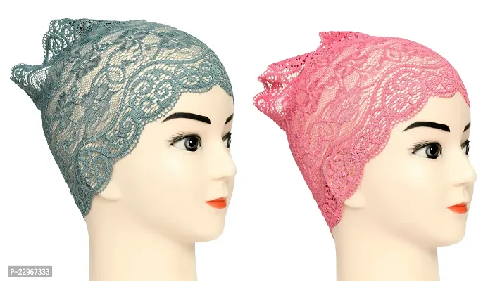 Girls and Womens Hijab Headband, Under Hijab Scarf Naqab Head Scarf (2 pcs)-thumb2