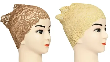 Girls and Womens Hijab Headband, Under Hijab Scarf Naqab Head Scarf (2 pcs)-thumb1