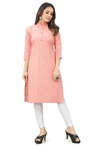 FASHIRE Women's Pure Straight Woven Kurti.