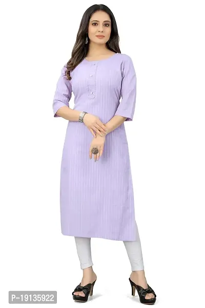 FASHIRE Women's Straight Cotton Kurti (XX-Large, Purple)