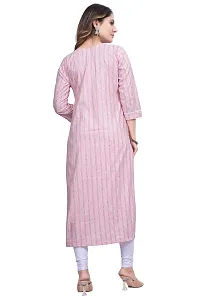 Fashire Women's A-Line Khadi cotton Sequence kurti (Small, Pink)-thumb3