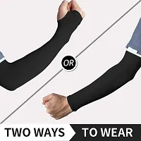 UV Protection Cooling Arm Sleeves  for Outdoor Indoor Use (Black)-thumb1