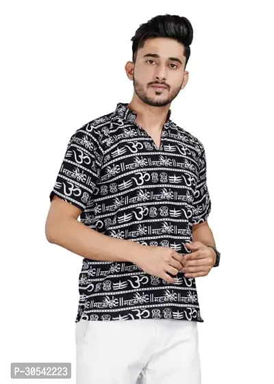 Latest Cotton Printed Short Kurta for Men-thumb0