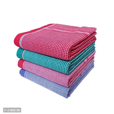 Trendy Multicoloured Cotton Bath Towel Combo Of 4-thumb0