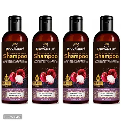 Onion Oil Shampoo with Red Onion Seed Oil Extract, Black Seed Oil  Pro-Vitamin B5 100 ml Pack of 4-thumb0