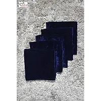 Dulhan Creations Soft and Bright, Solid Color Velvet Cushion Covers Set of 2 (24 x 24, NavyBlue)-thumb2