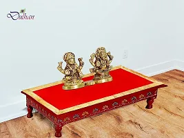 Red Pooja Cloth for God, Velvet Altar Cloth for Puja | Size 14x26 (Red)-thumb4