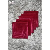 Dulhan Creations Soft and Bright, Solid Color Velvet Cushion Covers Set of 2 (12 x 12, Pink)-thumb2