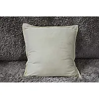 Dulhan Creations Soft and Bright, Solid Color Velvet Cushion Covers Set of 2 (24 x 24, OffWhite)-thumb1