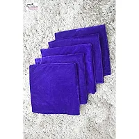 Dulhan Creations Soft and Bright, Solid Color Velvet Cushion Cover (16 x 16, Purple)-thumb1