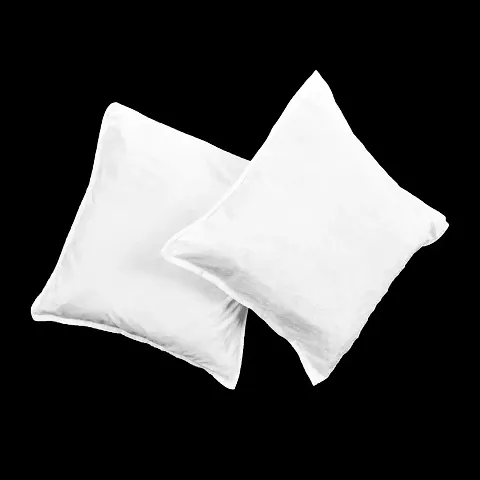 Classic Velvet Solid Cushion Covers Set of 2 (16 x 16, White)