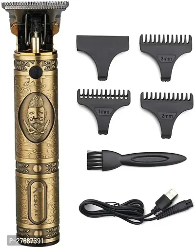 Professional Golden Metal Body Rechargeable Men Cordless Trimmer-thumb0