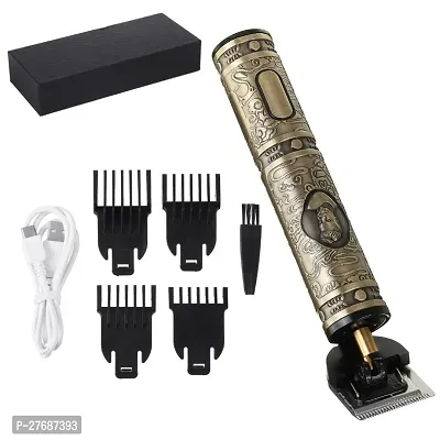 Golden Metal Body Professional Rechargeable Men Cordless Trimmer-thumb0