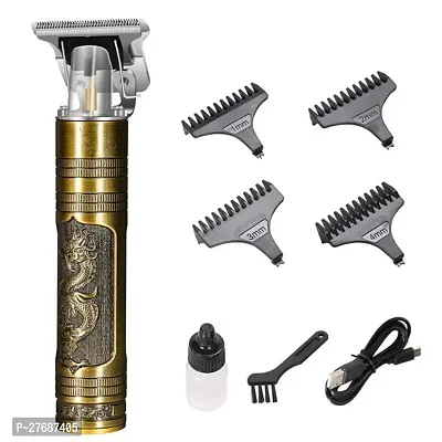 Golden Metal Body Professional Rechargeable Men Cordless Trimmer