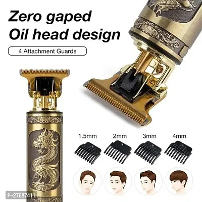 Golden Metal Body Professional Rechargeable Men Cordless Trimmer-thumb0