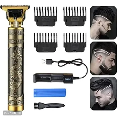 Professional Golden Metal Body Rechargeable Men Cordless Trimmer-thumb0