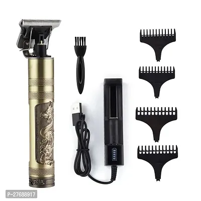 Professional Golden Metal Body Rechargeable Men Cordless Trimmer-thumb0