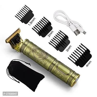 Professional Golden Metal Body Rechargeable Men Cordless Trimmer-thumb0