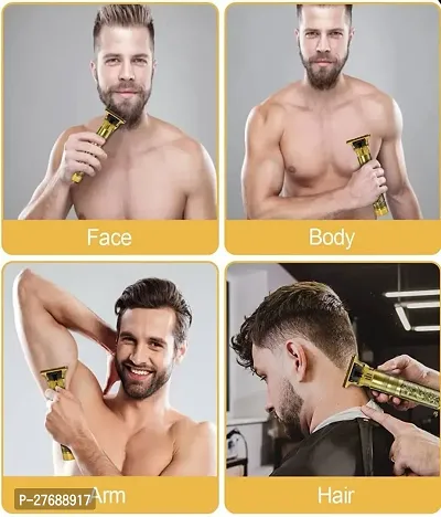 Professional Golden Metal Body Rechargeable Men Cordless Trimmer-thumb5