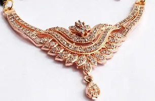 Trendy Gold Plated American Diamond Mangalsutra with Earring Set for Women-thumb4