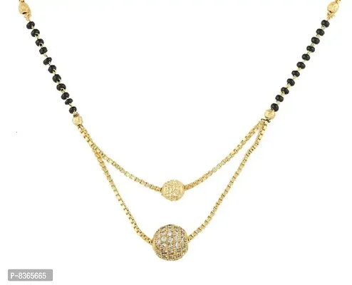 Trendy Brass Round Gold Plating Mangalsutra for women