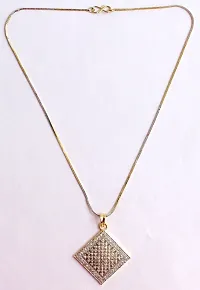 Elegant Brass Chain and Pendant Set for Women-thumb3