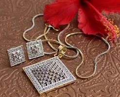 Elegant Brass Chain and Pendant Set for Women-thumb4